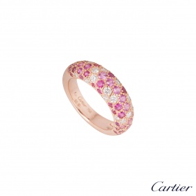 Cartier Rose Gold Diamond & Sapphire Etincelle Ring